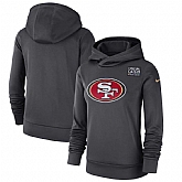 Women San Francisco 49ers Nike Anthracite Nike Crucial Catch Performance Hoodie,baseball caps,new era cap wholesale,wholesale hats